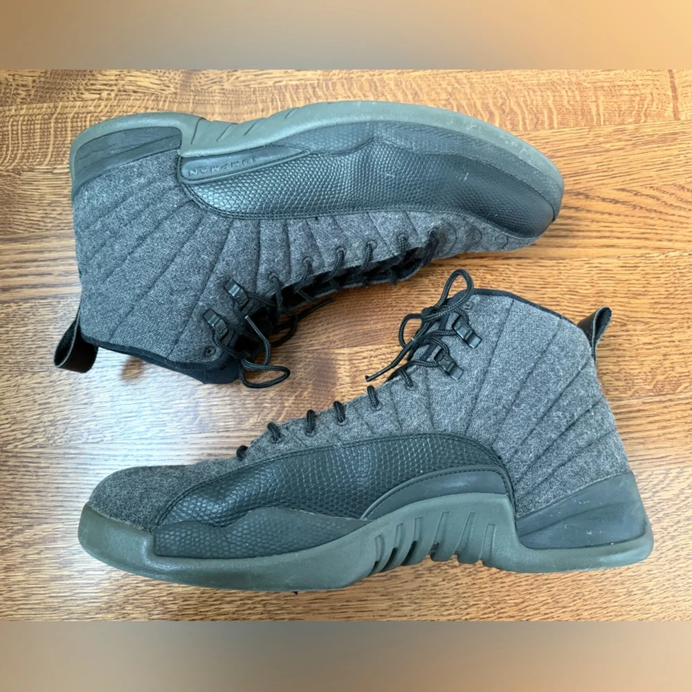 AIR JORDAN Retro Wool 12‎ 2016 Gray High Top Sneakers Trainers Nike 15